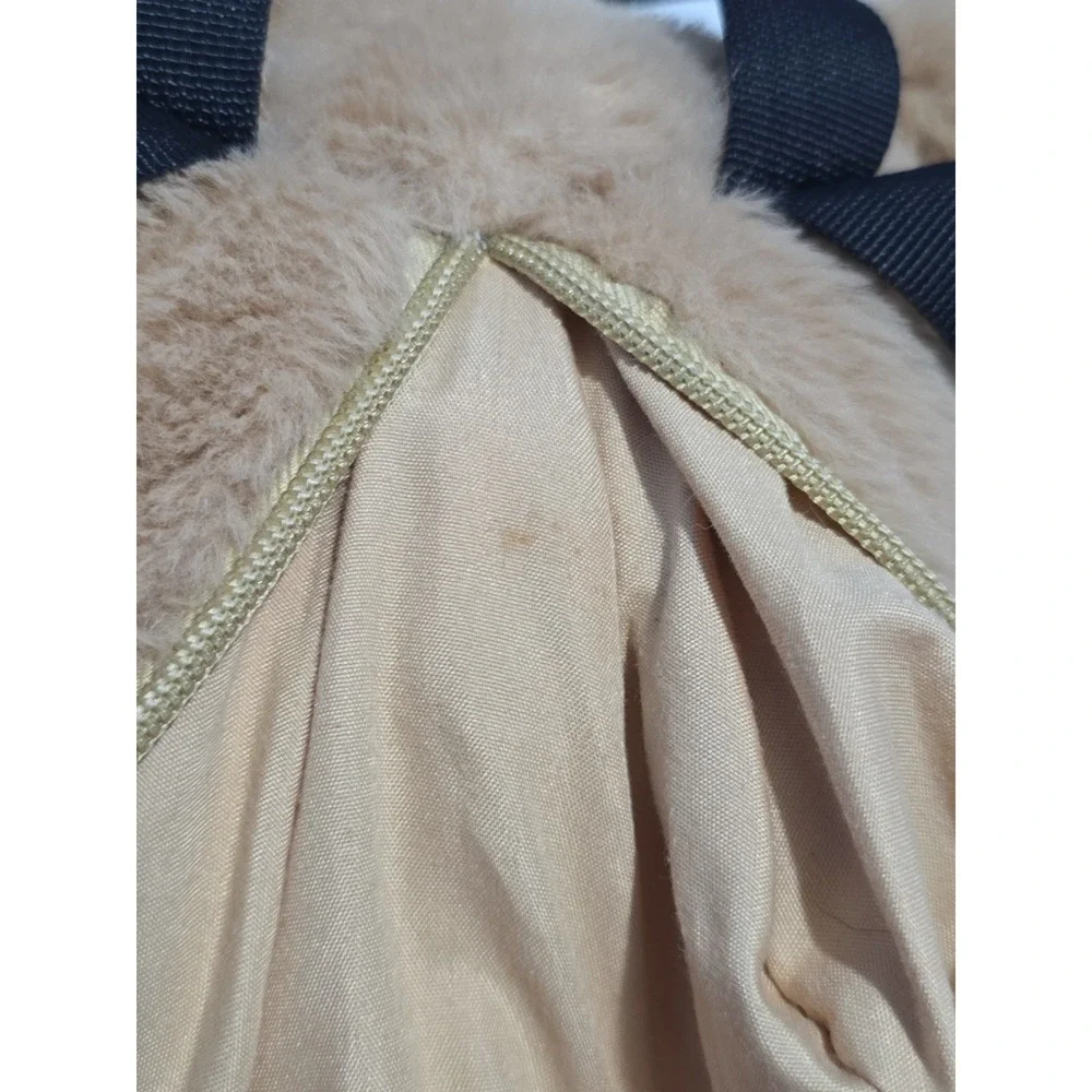 Spirit Mini Plush Bear Backpack Beige Zip Closure Adjustable Shoulder Straps